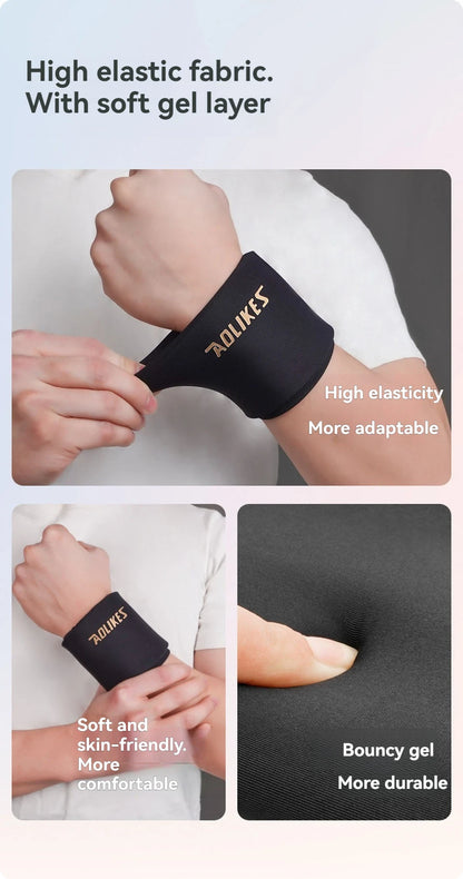 AOLIKES 1PCS Hot and Cold Relief Gel Knee Sleeve,Heat or Ice Therapy for Knee Relief,Contoured Hydrogel Design for Comfort