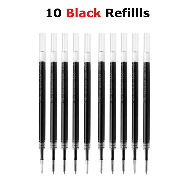KACO Gel Pens Press Signature Pen Stationery Metal Pen Clip 0.5mm Black Ink Quicking Drying Large Capacity 800M Smooth Writing