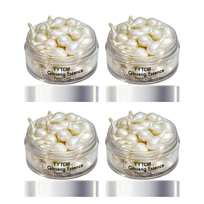 Ginseng Essence Capsules, Moisturizing and Firming Essence Serum, Contains Squalane, Niacinamide, Vitamin E, Retinol, Deep Hydration (0.34Gx30 Capsules)/Bottle-1 Bottle