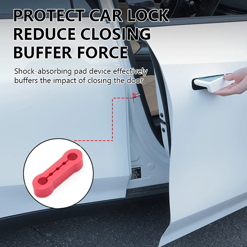 4pcs Car Door Shock Absorber Universal Car Door Buckle Soundproof Deadener Damper Cushion Anti-Vibration Buffer Pad