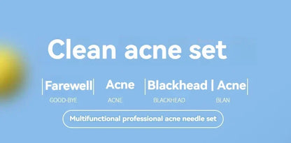 11Pcs/Set Acne Needle Blackhead Clip Remover Extraction Pore Black Head Cleaner Face Skin Care Cleansing Needle Tool Cell Clamp