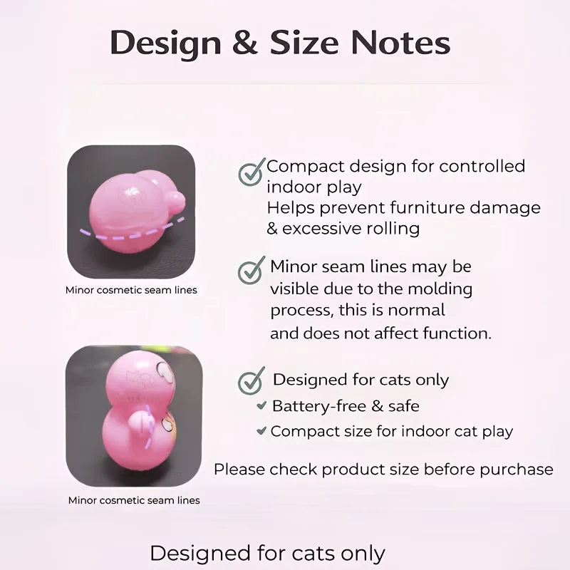 5pcs Self-Rolling Tumbler Cat Toy: Battery-Free, Automatically Rolls to Amuse Your Cat—A Fun Pet Toy to Keep Them Entertained