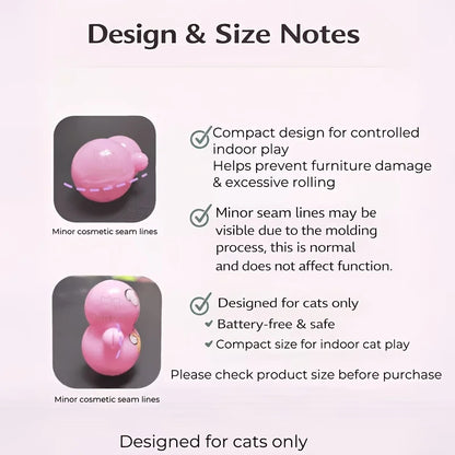 5pcs Self-Rolling Tumbler Cat Toy: Battery-Free, Automatically Rolls to Amuse Your Cat—A Fun Pet Toy to Keep Them Entertained
