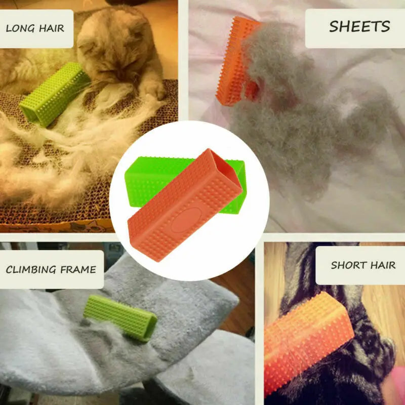 1PCS Pet Hair Removal Brush Dog Cat Hair Removal Effective Pet Hair Silicone Hollow Rubber Cleaning Brush