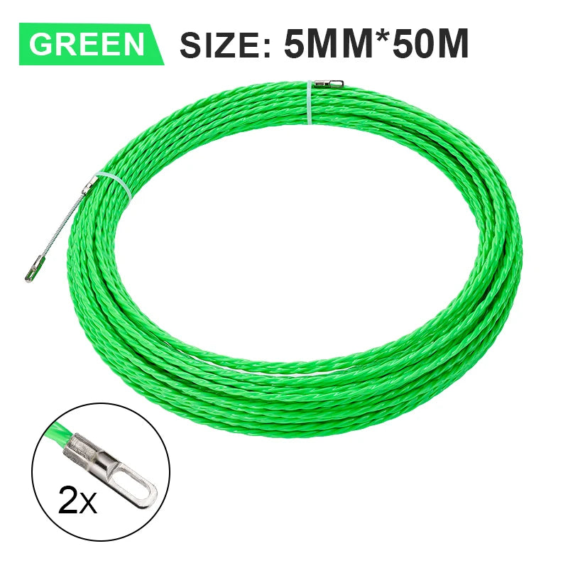 5MM 5-50M Cable Guide Tape Puller Extractor Glass Fiber For Telecommunications Electrical Wall Wire Conduit Tool Accessories