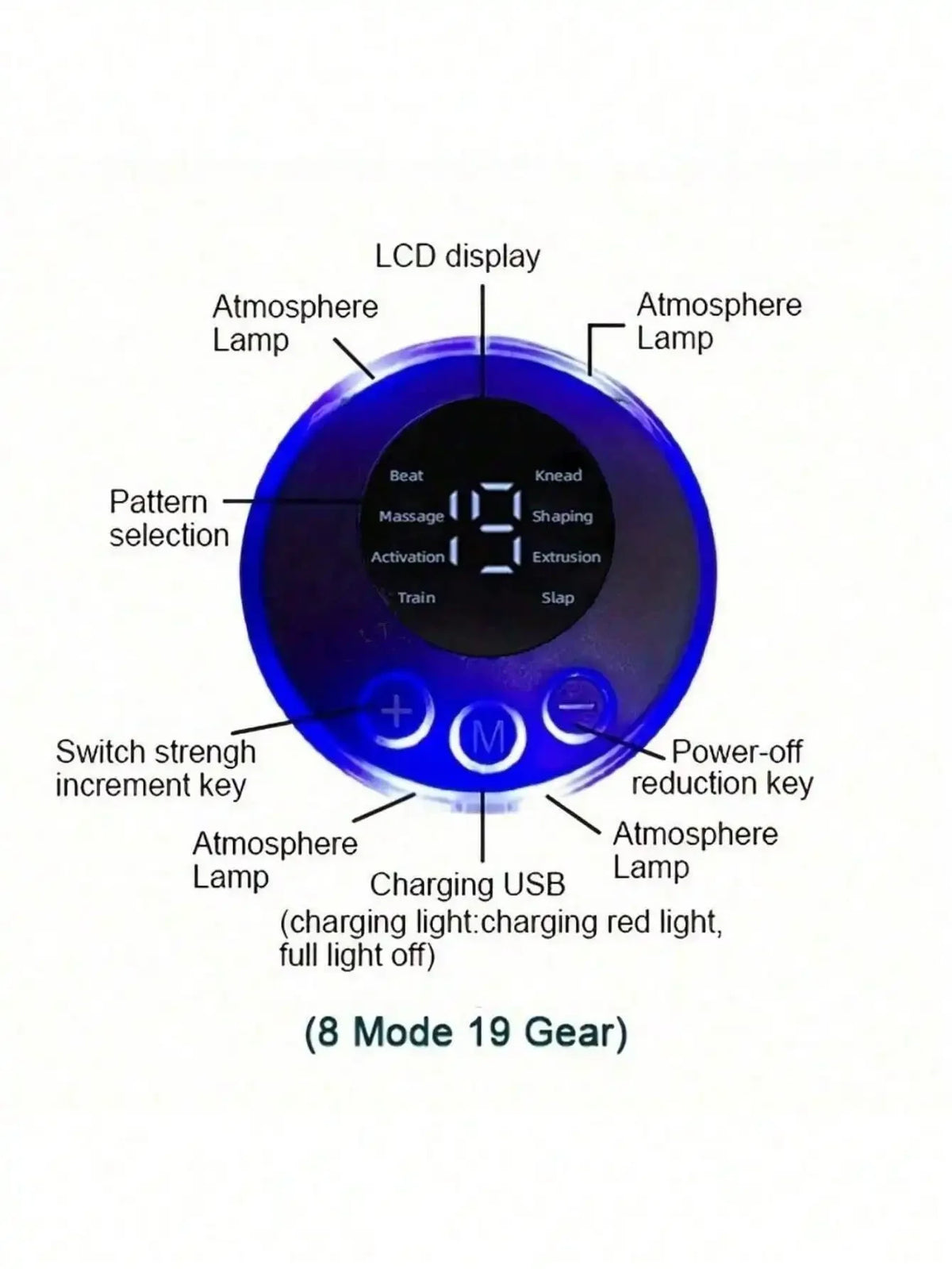 2026 1PC Abs Stimulator, Muscle Toner, Portable Muscle Trainer, Intelligent Wireless Fitness Apparatus Rechargeable