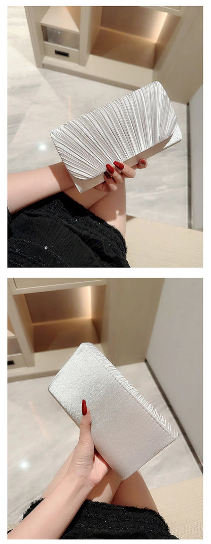 Texture Noble and Fashionable One Shoulder Crossbody Fashion Bag Party hand bag elegant luxury Fashion fold evening clutch bag