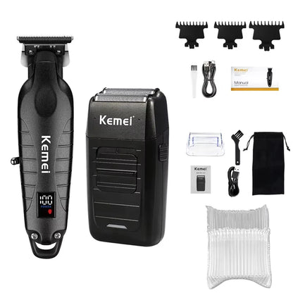 Kemei Hair Clipper Kit for Men, Electric Shaver, Hair Trimmer, Professional Cutting Machine, KM-2290, KM-2293, KM-1102