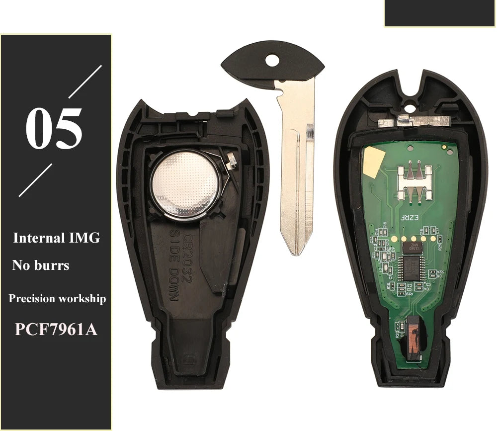 jingyuqin GQ4-53T Fobik Remote Car Key 433MHz ID46-PCF7961A Chip for Dodge RAM 1500 2500 3500 4500 2013-2018 56046953 68159655
