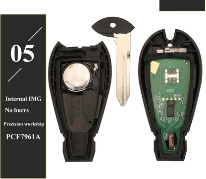 jingyuqin GQ4-53T Fobik Remote Car Key 433MHz ID46-PCF7961A Chip for Dodge RAM 1500 2500 3500 4500 2013-2018 56046953 68159655