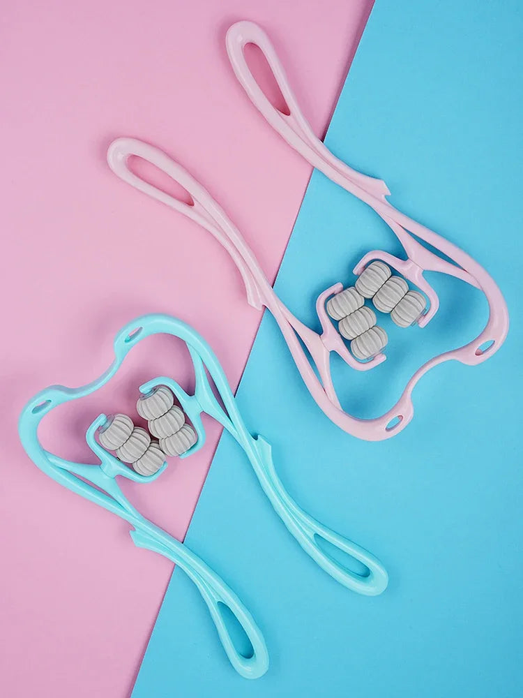 Multifunctional Cervical Neck Massager Manual Clamp with 6 Kneading Balls for Shoulder Back Relaxation