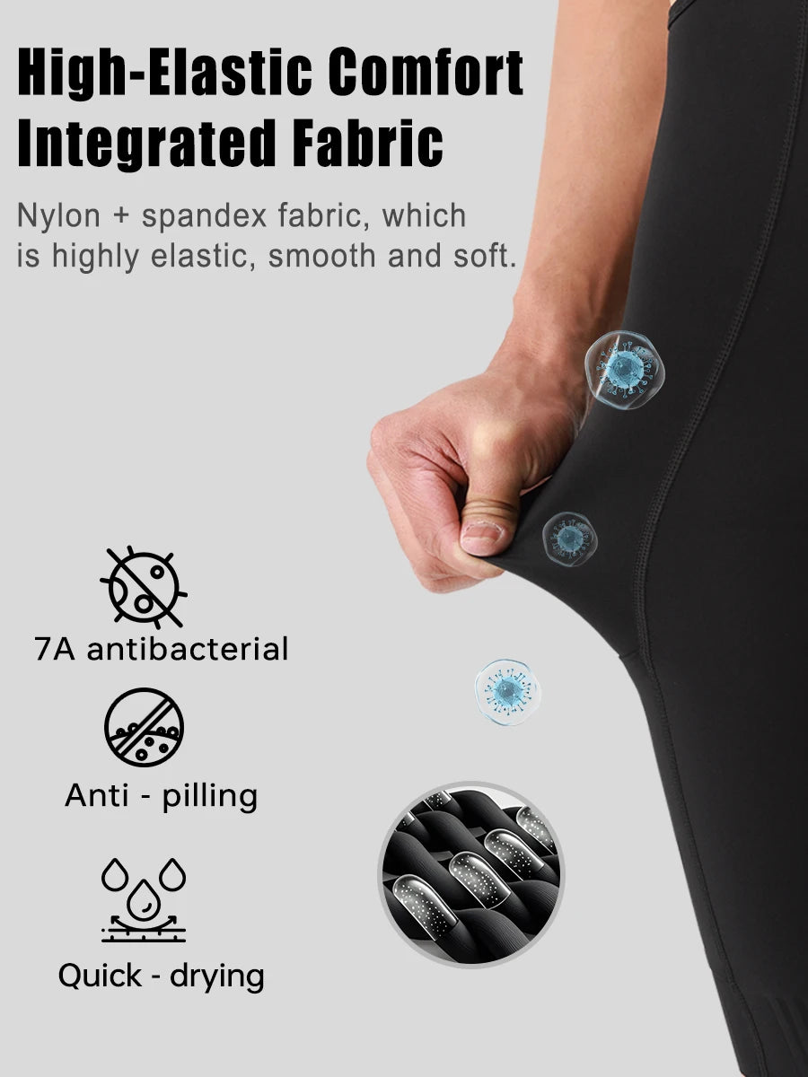 X-TIGER Men's Cycling Bib Shorts 120 Density Gel Cushion Mountain Road Bike Cycling Shorts Outdoor Casual Sports Bib Shorts