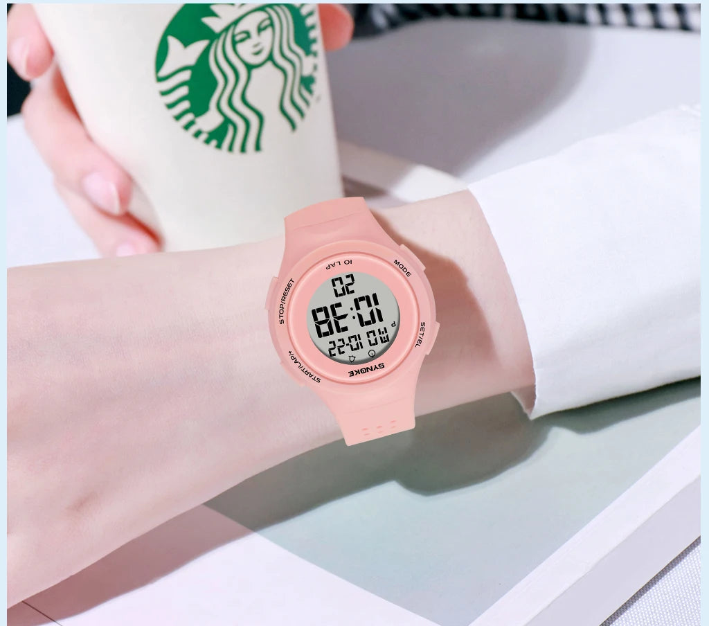 Outdoor Sport Watch Men Alarm Chrono Clock 5Bar Waterproof Military Watches LED Display Shock Digital Watch Thin Design