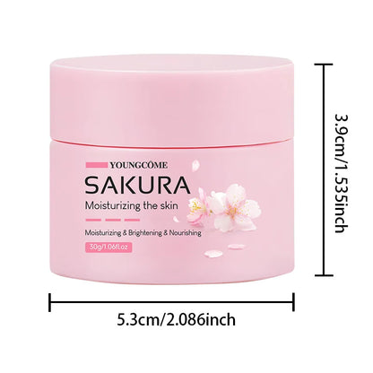 Sakura Essence Cream,Cherry Blossom Facial Moisturizer for Dry & Rough Skin,Anti Aging Face Lifting Nourishing Repair Collagen