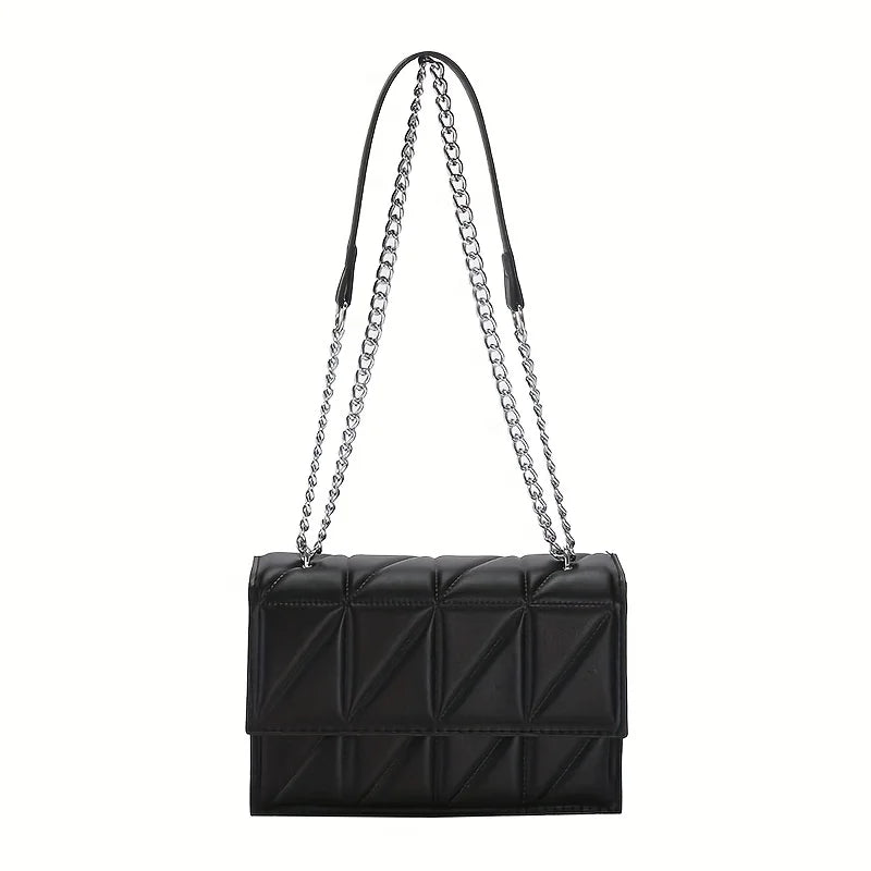 Women's fashion crossbody bag diamond check chain small square bag shoulder bag