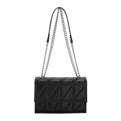 Women's fashion crossbody bag diamond check chain small square bag shoulder bag
