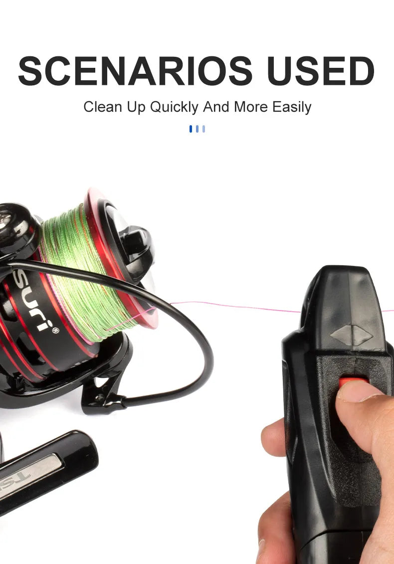 Electric Fishing Line Stripper Battery Powered Fishing Strip Line Removes 3.5ms Strong Powerful Finishing Machine Fishing Tools