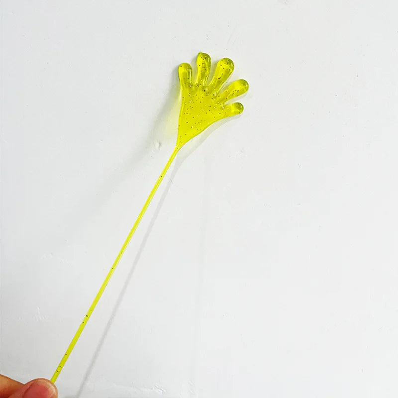 5-20 Pcs Funny Glitter Sticky Hands toy Palm Elastic Sticky Squishy Slap Palm Toy Novelty Gift Party Favors supplies