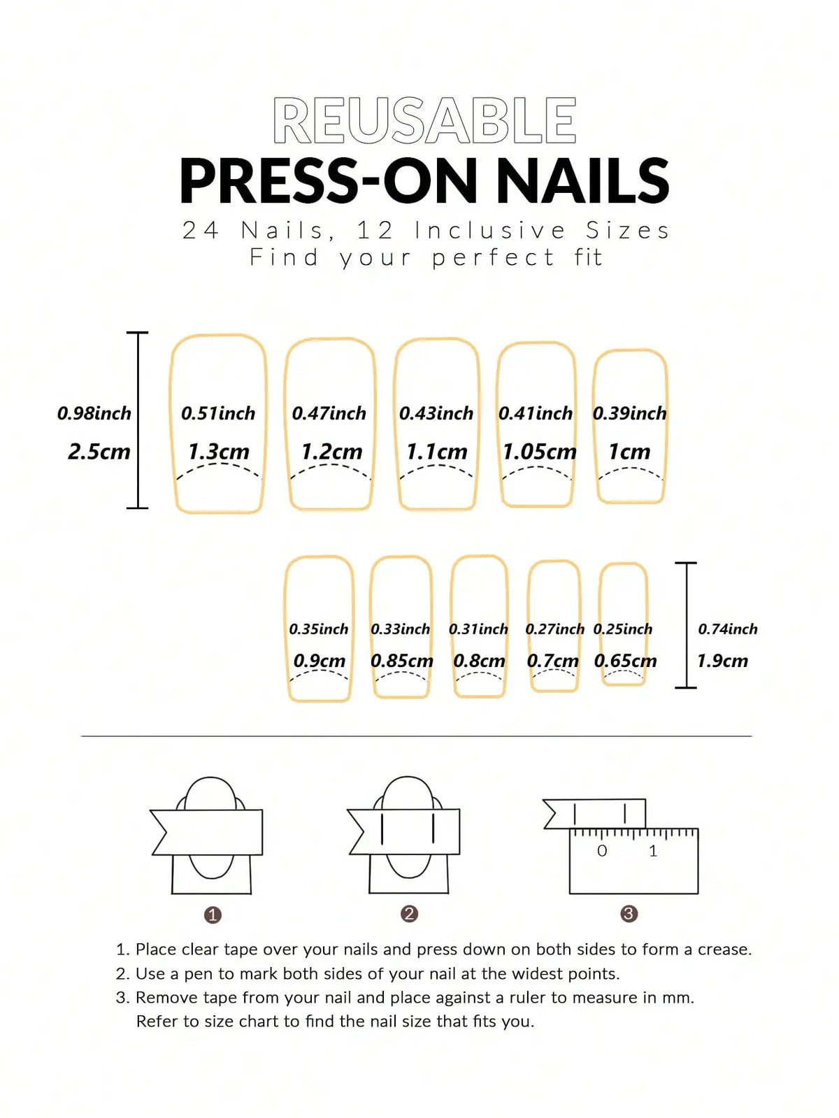 24pcs/set short square fake nails for women cute bride heart white french tips faux ongles y2k press on false nail supplies