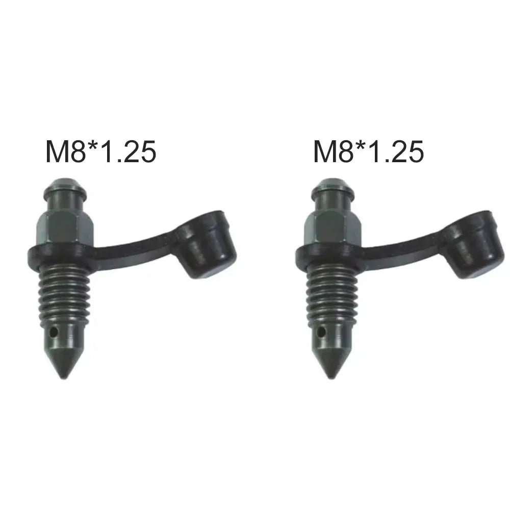 Motorcycle Brake Pump Calipers Exhaust Bleed Screw M8 M10 1.25 1.0 Picth with Rubber Dust Cap for Moped Scooter