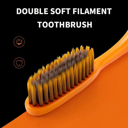 6 high-grade orange light luxury toothbrush deep cleaning oral care soft hair teeth cleaning tools for adult daily life home too