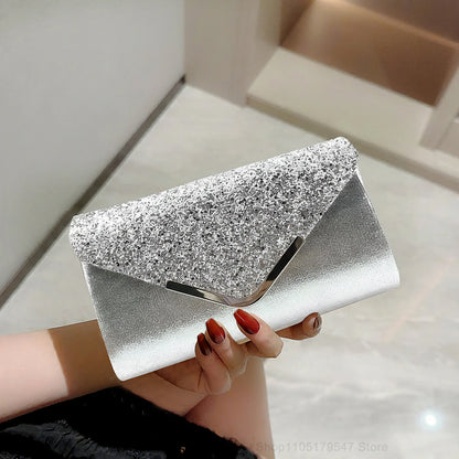 Fashion Banquet Bag, Sparkling Handbag, Wedding Bridesmaid Bag, Evening Party Bag, Formal Dress Bag, Shoulder Bags Chain