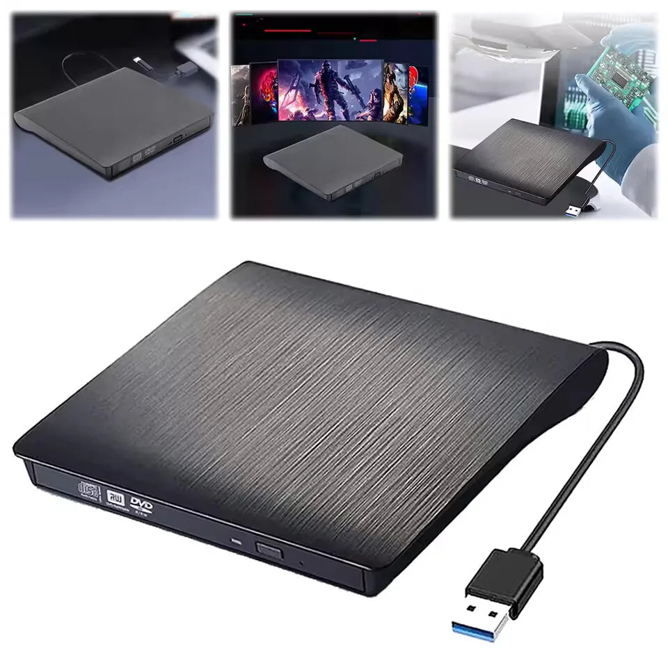 Drive Enclosure 12.7/9.5mm USB 3.0 Type C SATA External DVD CD-ROM RW Player Optical Drives Enclosure Case for Laptop PC Desktop