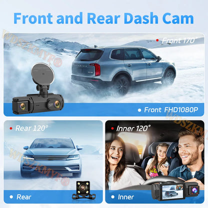 3LENS WIFI Dash Cam Car Camera 1080P Video Recorder Car DVR 2Len Front Options Rear View Camera Night Vision Car Accessories
