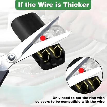 10/20/30/50/100 Pcs 2 Pin Compact Wire Terminals No Wire-Stripping Required Wire Connectors Quick Splice Wire Wiring Connector