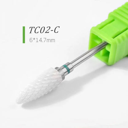 1/5pcs Ceramic Nail Drill Bits Milling Cutter Nail Files Grinding Head Electric Pedicure Manicure Polish Cuticle Clean Nail Tool