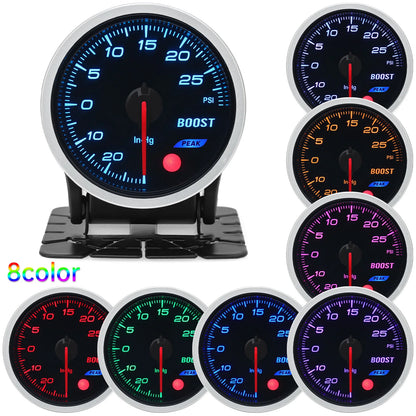 Universal Auto 12V 52mm 8 Color Racing Car Oil Pressure Water Oil Temp EGT Exhaust Temp Turbo Boost Tachometer Gauge Meter