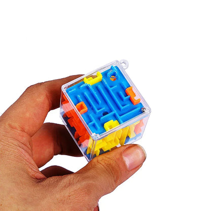 Mini 3D Maze Magic Cube Six-sided Transparent Puzzle Speed Cube Rolling Ball Cubes Maze Toys For Stress Reliever Toys