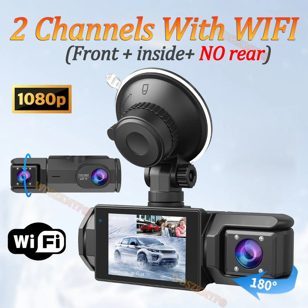 3LENS WIFI Dash Cam Car Camera 1080P Video Recorder Car DVR 2Len Front Options Rear View Camera Night Vision Car Accessories