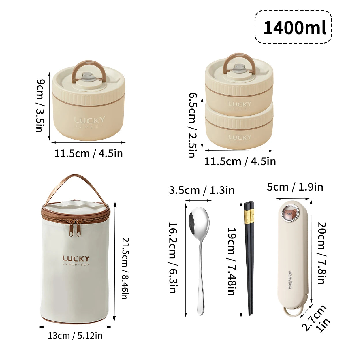 WORTHBUY Portable Sealed Thermal Lunch Box For Kids Stackable Microwave 304 Stainless Steel Bento Box Insulated Food Container