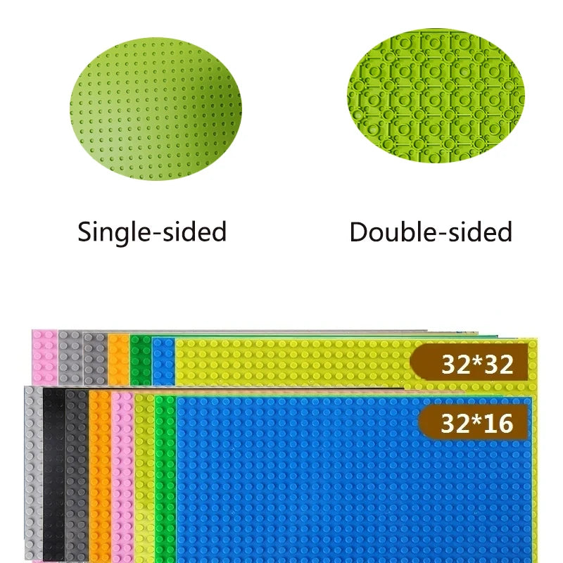 Single Double Sided Classic Base Plates Blocks Plates  32x32 16x16 16x32 Dots DIY Simulated scene Building block base Toy