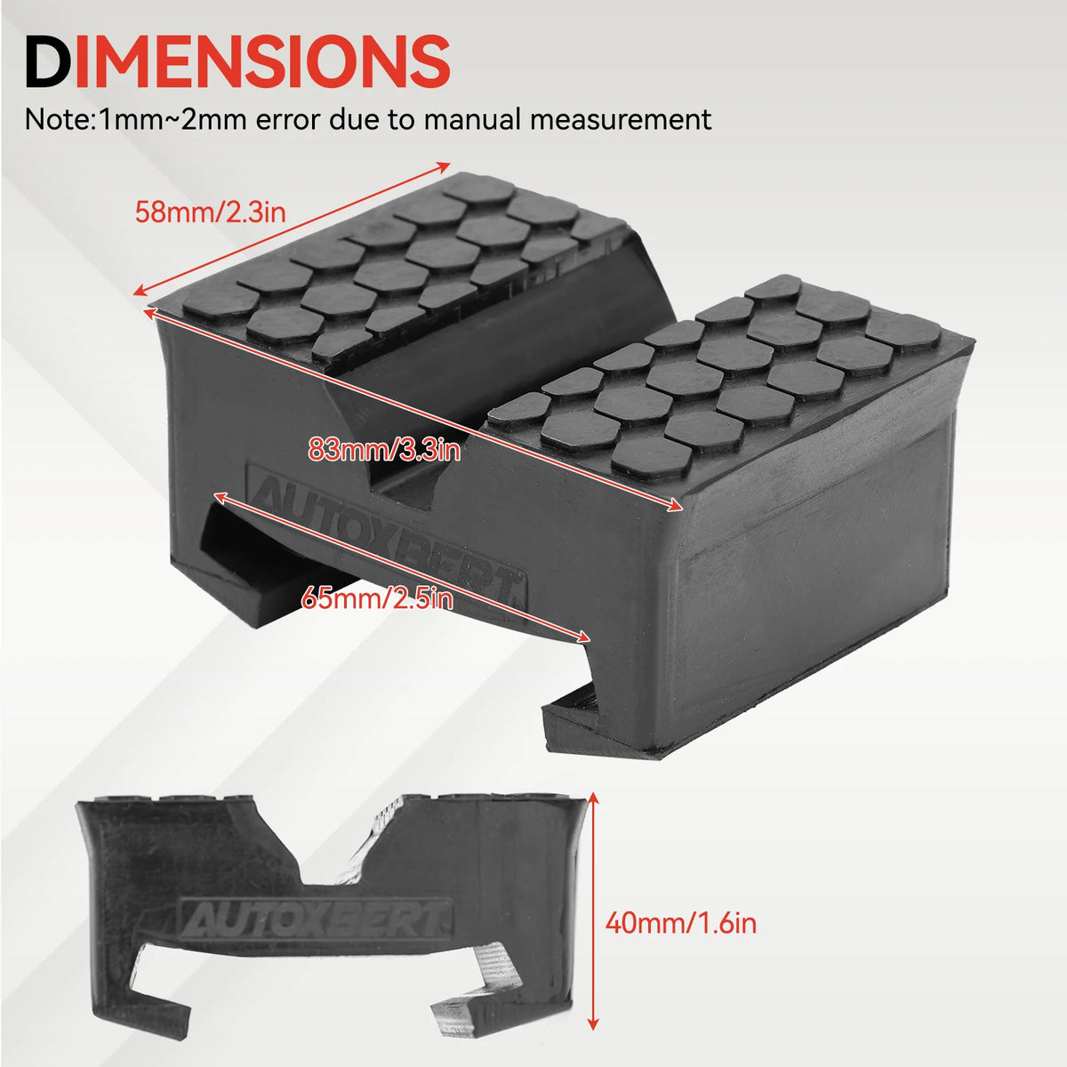 Car Slotted Lift Jack Stand Rubber Pad Saddle Adapter for All-in-One Frame Rail Pinch Lifting Repair Tools Safety Grip Pads