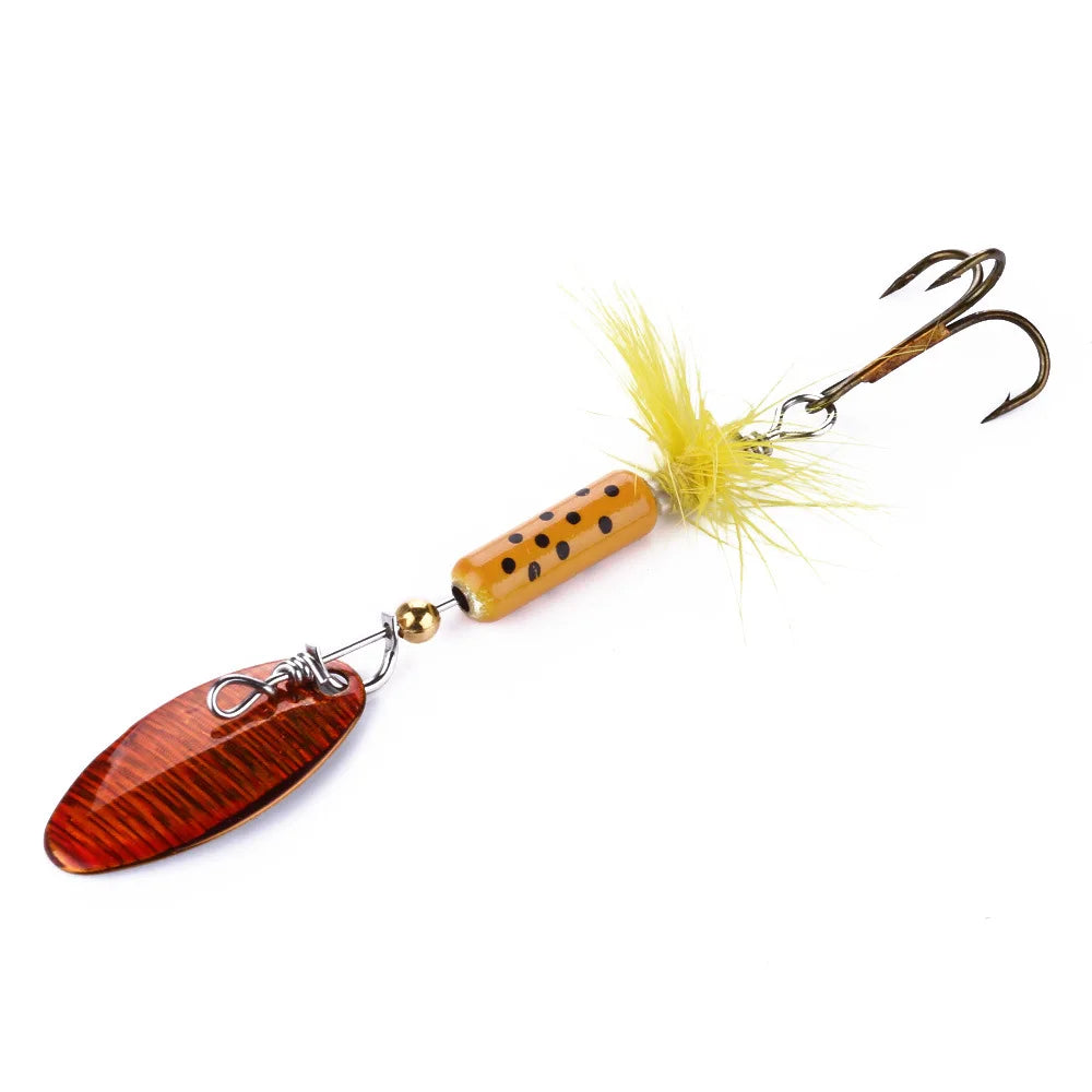 1PC 3.5g Metal VIB Lures Feather Sequins Wobbler Vibrations Spoon Fishing Bait Bass Artificial Hard Bait Cicada Fishing Tackle