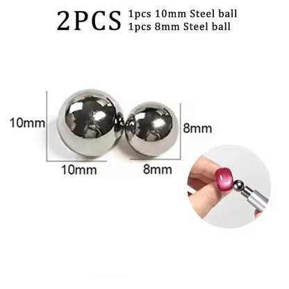 LINMANDA 3 In 1 Dual Headed Cat Eye Nail Art Magnetic Stick Multifunctional Nail Art Magnet Design Tool Suitable for Home DIY