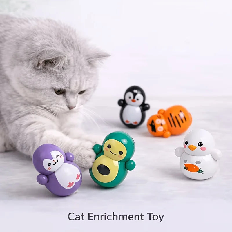 5pcs Self-Rolling Tumbler Cat Toy: Battery-Free, Automatically Rolls to Amuse Your Cat—A Fun Pet Toy to Keep Them Entertained