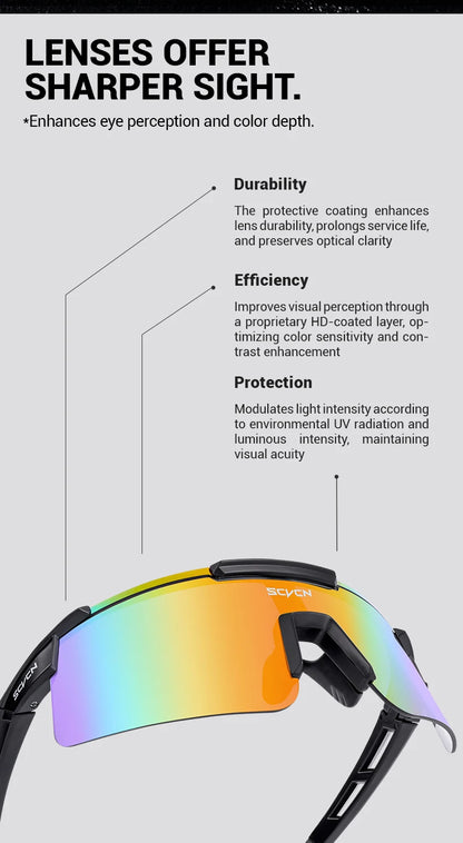 SCVCN New Men Bicycle Sunglasses Women Outdoor Cycling Glasses MTB Driving Bike Eyewear Sports Running Hiking UV400 Goggles