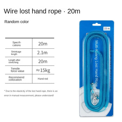 LINNHUE steel wire rope guard rod rope fishing rope big telescopic fishing fishing high elastic fishing rod automatic telescopic