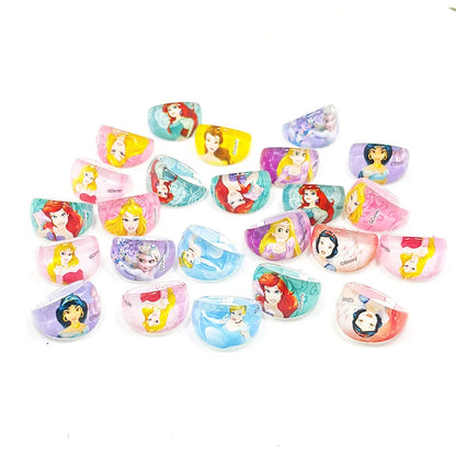 Princess Birthday Party Decoration Kids Party Gifts Favor Ring Princess Children Acrylic Ring Cartoon Accessories Toy Kids Gift