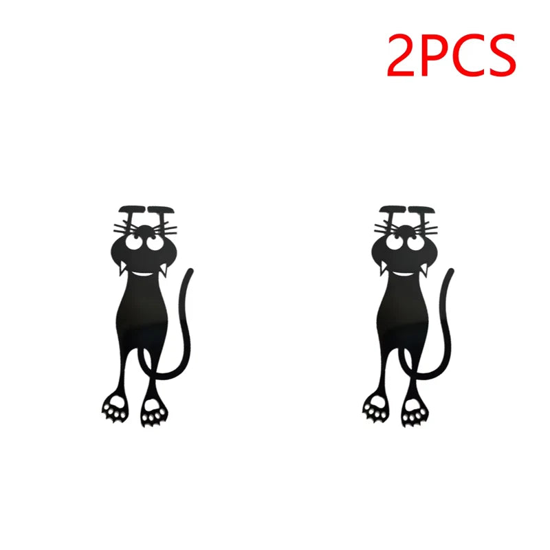 1-5PCS Kawaii Black Cat Bookmarks for Books 3D Plastic Stereo Animal Book Mark for Student Teacher's Gifts Creative Stationery