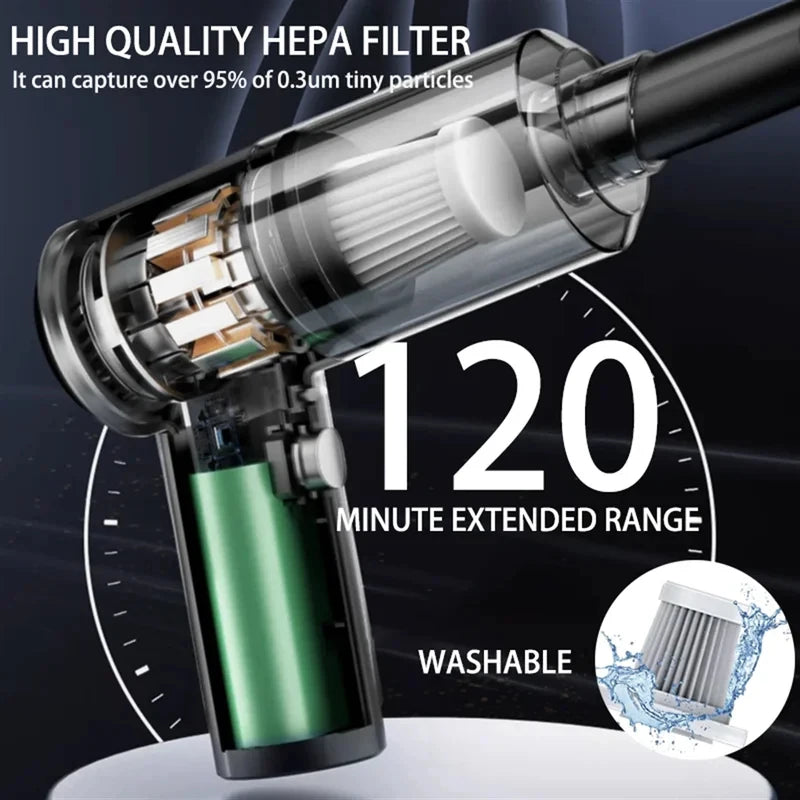Hot-selling portable wireless mini car vacuum cleaner multifunctional hand-held rechargeable vacuum cleaner car home two-in-one