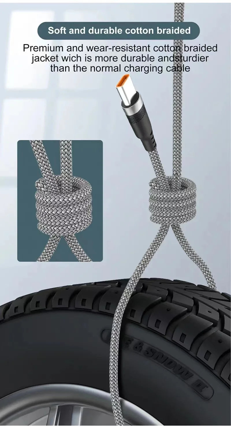 USB TYPE C Cable 5A Super Fast Charge Cable for iPhone 15 16 17 Full range Huawei Samsung oppo oneplus Universal USB C Extension