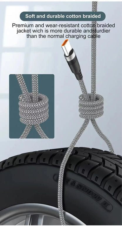 USB TYPE C Cable 5A Super Fast Charge Cable for iPhone 15 16 17 Full range Huawei Samsung oppo oneplus Universal USB C Extension