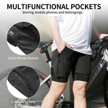 WOSAWE Bicycle Shorts Spring Summer Motocross Racing Shorts Downhill Mountain Bike short Pants Non-removable Cycling Underwear