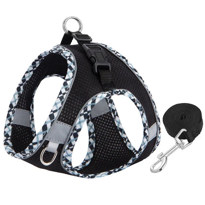 Pet Dog Harness and Leash Set for Small Medium Dogs Outdoor Walking Reflective Cat Vest Harness Chihuahua Yorkie Pet Supplies