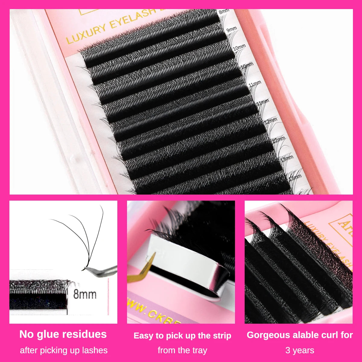 ARTSTAR W Shaped Lashes 3D 4D 5D 6D Premade Fans Eyelash Extensions C  D CC Curl W Style  Automatic Flowering Volume Eyelashes