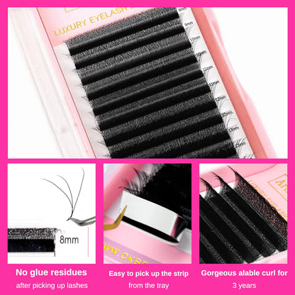 ARTSTAR W Shaped Lashes 3D 4D 5D 6D Premade Fans Eyelash Extensions C  D CC Curl W Style  Automatic Flowering Volume Eyelashes